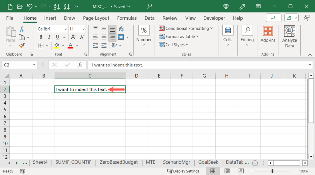 cách thụt lề-cells-in-microsoft-excel-2-nén - Help Desk Geek Cách thụt lề ô trong Microsoft Excel hình 2