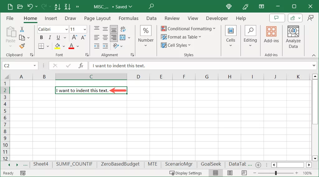 cách thụt lề-cells-in-microsoft-excel-2-nén - Help Desk Geek Cách thụt lề ô trong Microsoft Excel hình 2