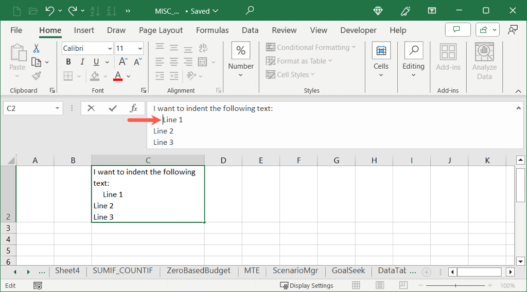 cách thụt lề-cells-in-microsoft-excel-10-nén - Help Desk Geek Cách thụt lề ô trong Microsoft Excel hình 10