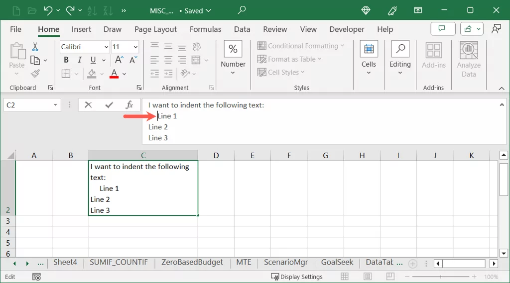 cách thụt lề-cells-in-microsoft-excel-10-nén - Help Desk Geek Cách thụt lề ô trong Microsoft Excel hình 10