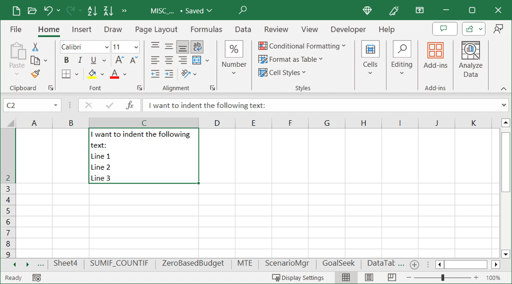 cách thụt lề-cells-in-microsoft-excel-12-nén - Help Desk Geek Cách thụt lề ô trong Microsoft Excel hình 12