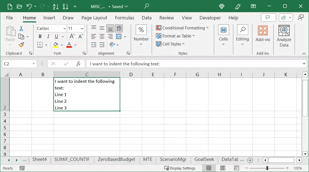 cách thụt lề-cells-in-microsoft-excel-12-nén - Help Desk Geek Cách thụt lề ô trong Microsoft Excel hình 12