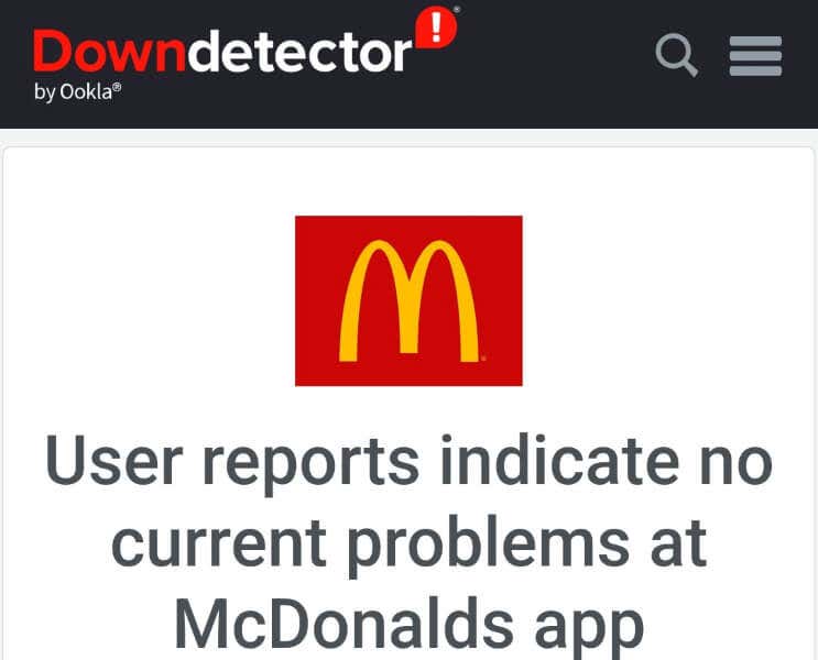 9 cách khắc phục khi mcdonalds-app-is-not-working-4-nén - Mẹo kỹ thuật trực tuyến Kiểm tra xem máy chủ McDonald's có ngừng hoạt động không