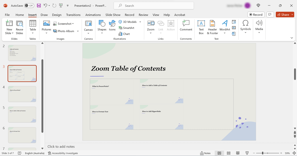 cách tạo bảng nội dung trong powerpoint-8 được nén - Help Desk Geek Cách tạo mục lục trong PowerPoint hình 8