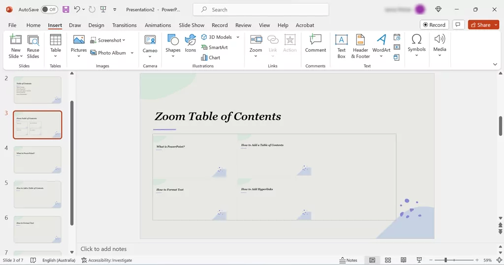 cách tạo bảng nội dung trong powerpoint-8 được nén - Help Desk Geek Cách tạo mục lục trong PowerPoint hình 8