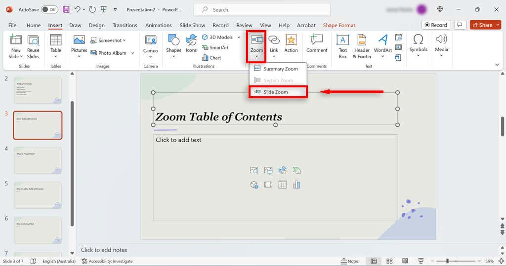 cách tạo bảng nội dung trong powerpoint-7 được nén - Help Desk Geek Cách tạo mục lục trong PowerPoint hình 7