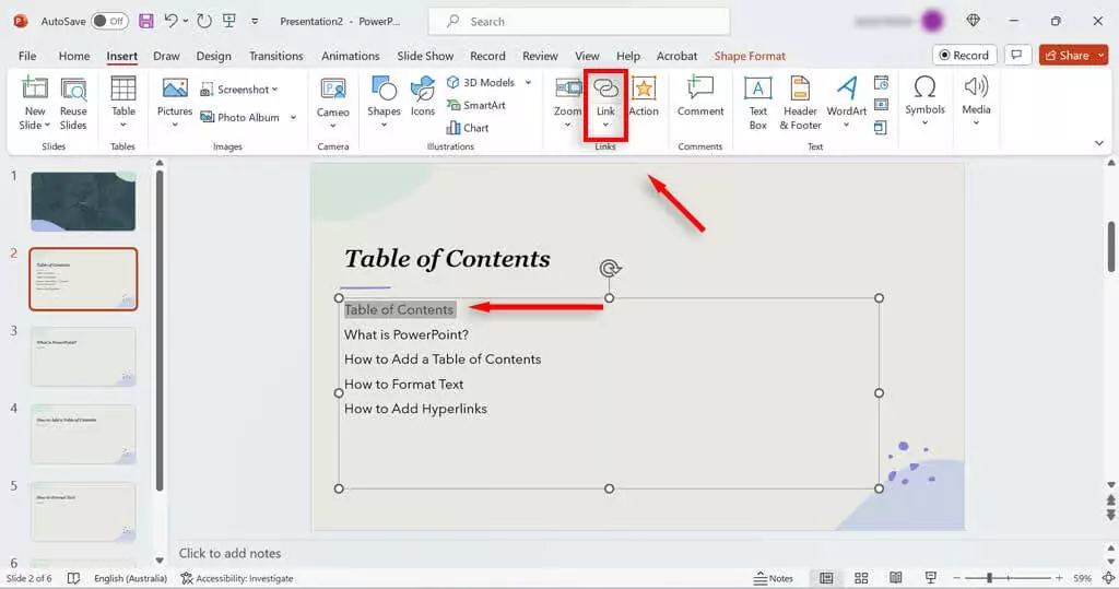 cách tạo bảng nội dung trong powerpoint-9 được nén - Help Desk Geek Cách tạo mục lục trong PowerPoint hình 9