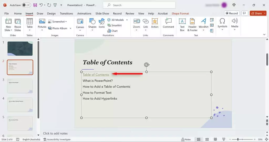 cách tạo bảng nội dung trong powerpoint được nén 11 - Help Desk Geek Cách tạo mục lục trong PowerPoint hình 11