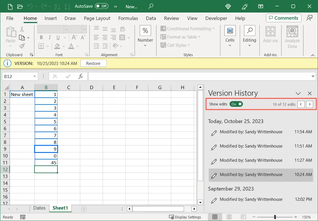 cách xem-excel-files-version-history-and-restore-previous-versions-3-nén - Help Desk Geek Cách xem lịch sử phiên bản tệp Excel (và khôi phục các phiên bản trước) hình 4