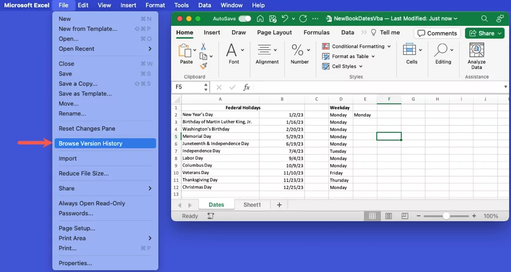 cách xem-excel-files-version-history-and-restore-previous-versions-10-nén - Help Desk Geek Cách xem lịch sử phiên bản tệp Excel (và khôi phục các phiên bản trước) hình 11