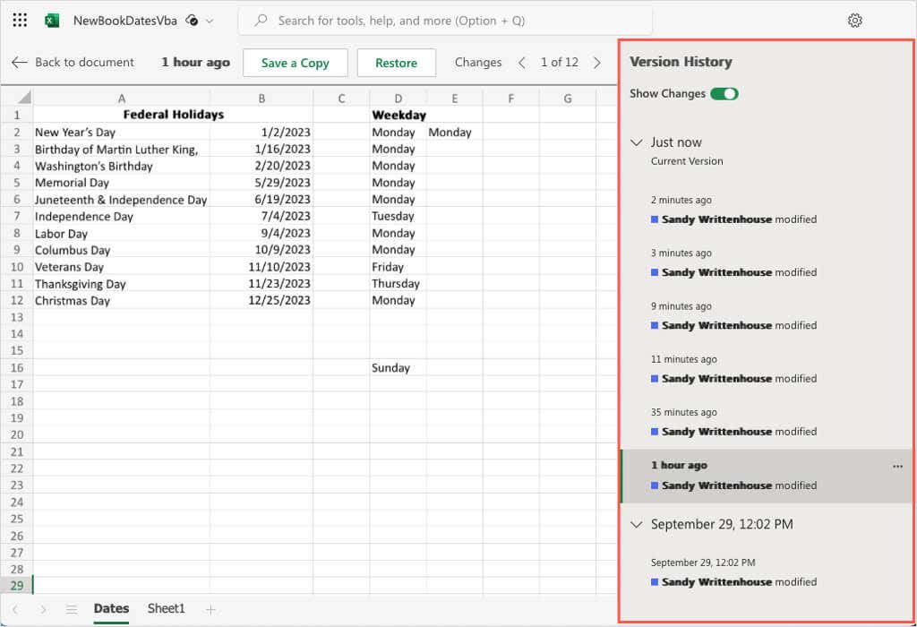 cách xem-excel-files-version-history-and-restore-previous-versions-12-nén - Help Desk Geek Cách xem lịch sử phiên bản tệp Excel (và khôi phục các phiên bản trước) hình 13