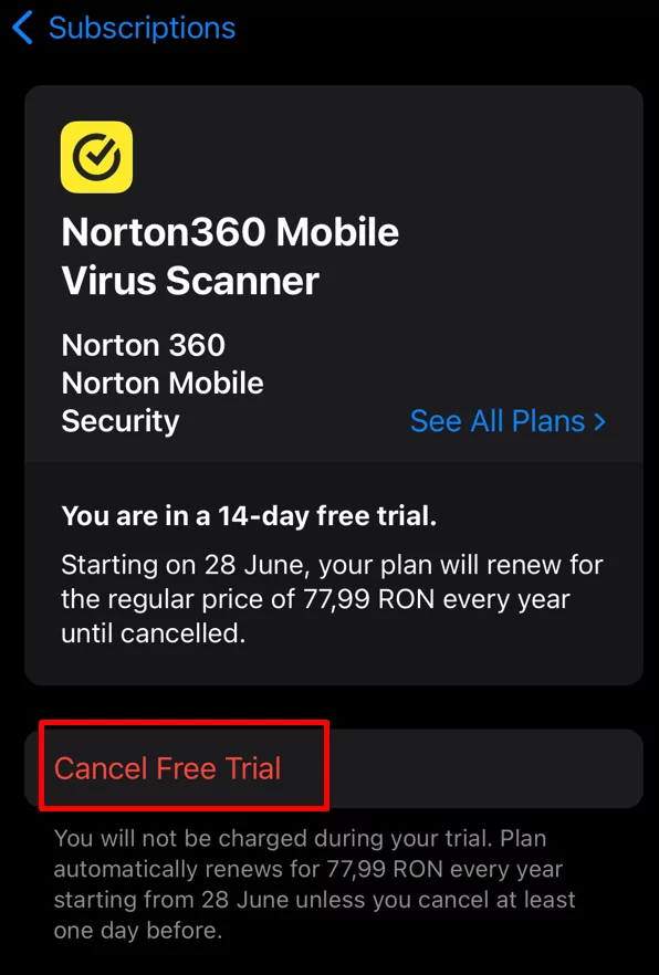 cách hủy-your-norton-antivirus-subscription-11-nén - Mẹo công nghệ trực tuyến Cách hủy đăng ký Norton của tôi trên iPhone hoặc iPad hình 3