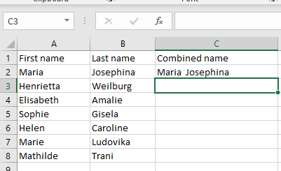 cách kết hợp tên và họ trong microsoft-excel-4 được nén - Help Desk Geek Cách kết hợp họ và tên trong Microsoft Excel hình 4