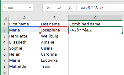 cách kết hợp tên và họ trong microsoft-excel-5 được nén - Help Desk Geek Cách kết hợp họ và tên trong Microsoft Excel hình 5