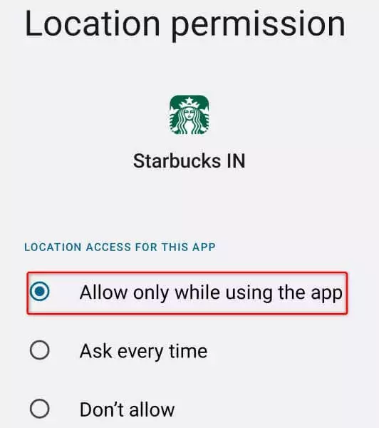 starbucks-app-not-working-9-cách-sửa-nó-5-nén - Mẹo kỹ thuật trực tuyến Cấp cho Starbucks quyền truy cập vào hình ảnh Vị trí của bạn