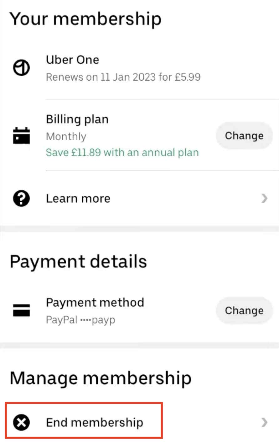 cách hủy-uber-one-subscription-9-nén - Mẹo kỹ thuật trực tuyến Cách Hủy Uber One Bằng Điện Thoại Di Động Hình 4
