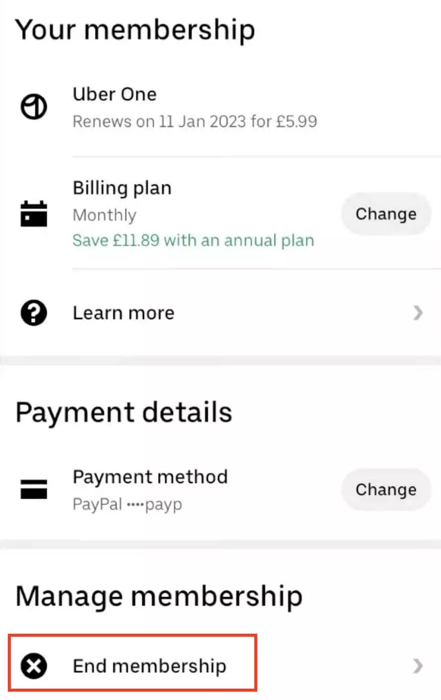 cách hủy-uber-one-subscription-9-nén - Mẹo kỹ thuật trực tuyến Cách Hủy Uber One Bằng Điện Thoại Di Động Hình 4