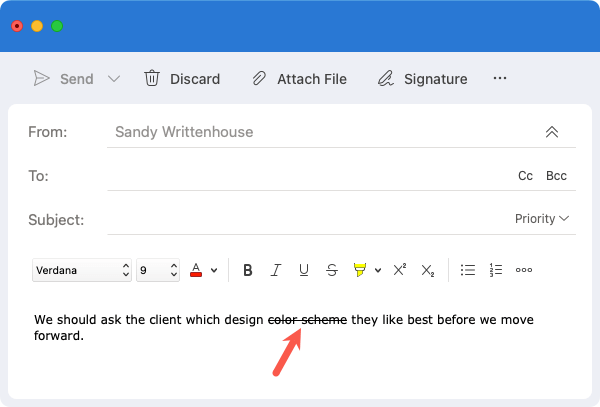 cách tấn công trong microsoft-outlook-7-nén - Bộ phận trợ giúp Geek Cách gạch ngang trong Microsoft Outlook hình 7