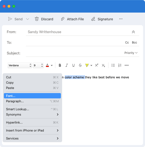 cách tấn công trong microsoft-outlook-5-nén - Bộ phận trợ giúp Geek Cách gạch ngang trong Microsoft Outlook hình 5