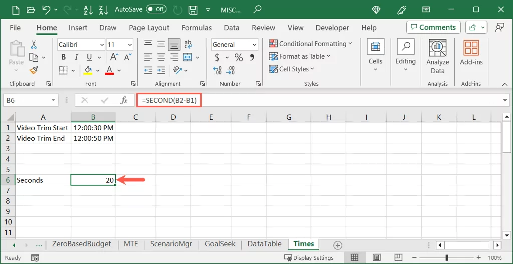 cách tính sự khác biệt giữa hai lần trong microsoft-excel-4 được nén - Help Desk Geek Cách tính chênh lệch giữa hai thời gian trong Microsoft Excel hình 5