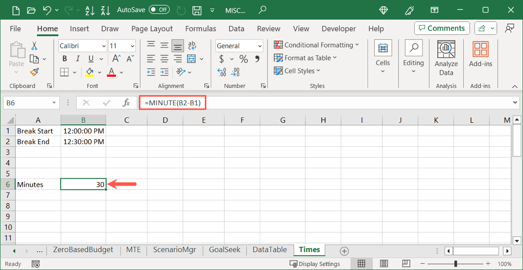 cách tính sự khác biệt giữa hai lần trong microsoft-excel-10 được nén - Help Desk Geek Cách tính chênh lệch giữa hai thời gian trong Microsoft Excel ảnh 11