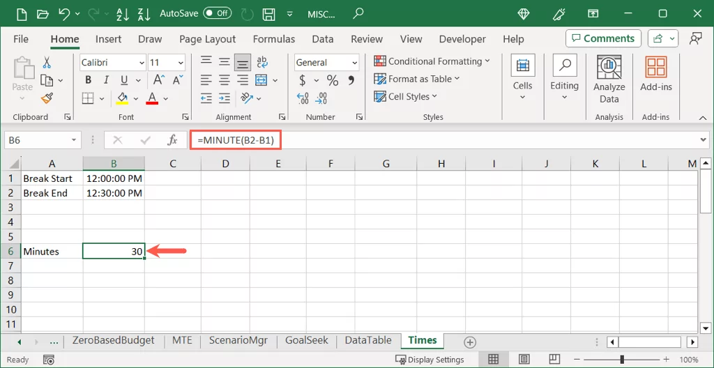 cách tính sự khác biệt giữa hai lần trong microsoft-excel-10 được nén - Help Desk Geek Cách tính chênh lệch giữa hai thời gian trong Microsoft Excel ảnh 11
