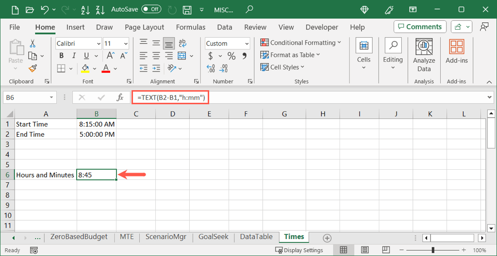 cách tính sự khác biệt giữa hai lần trong microsoft-excel-11 được nén - Help Desk Geek Cách tính chênh lệch giữa hai thời gian trong Microsoft Excel ảnh 12