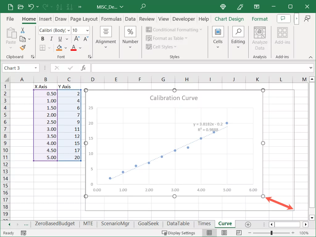 cách tạo-a-calibration-graphcurve-in-microsoft-excel-16-nén - Bộ phận trợ giúp Geek Cách tạo đồ thị/đường cong hiệu chỉnh trong Microsoft Excel hình 17