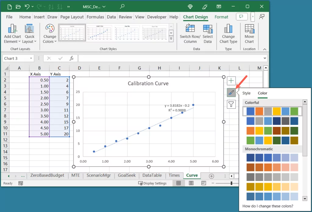 cách tạo-hiệu chuẩn-graphcurve-in-microsoft-excel-15-nén - Bộ phận trợ giúp Geek Cách tạo đồ thị/đường cong hiệu chỉnh trong Microsoft Excel hình 16