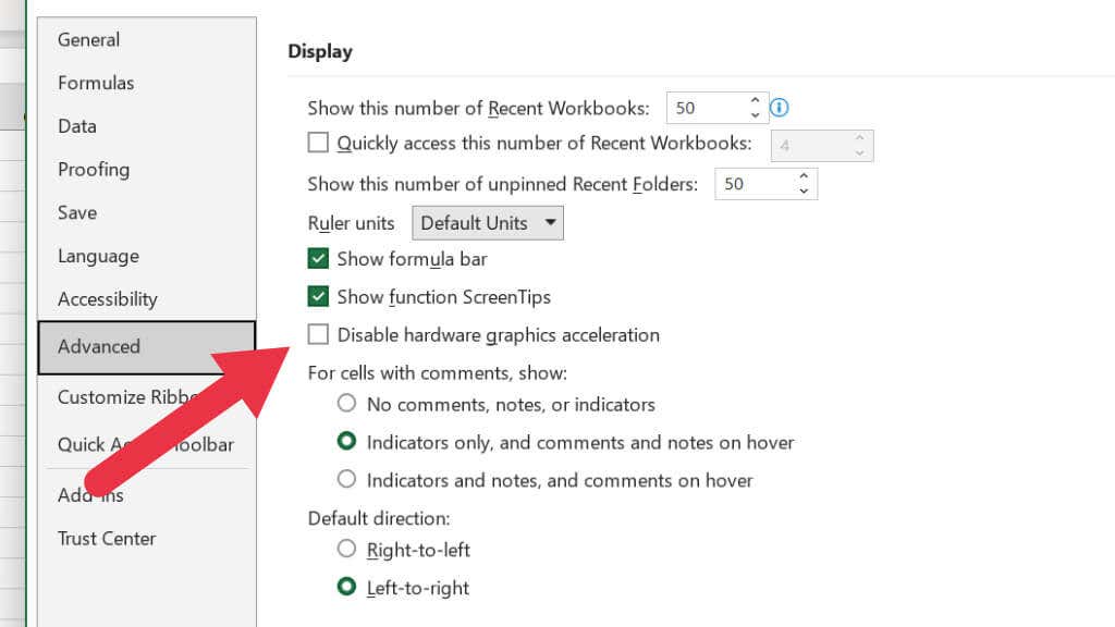 tại sao-microsoft-excel-keeps-crashing-on-your-computer-and-14-fixes-to-try-5-nén - Help Desk Geek Tại sao Microsoft Excel liên tục gặp sự cố trên máy tính của bạn (và 14 cách khắc phục bạn nên thử) hình 5