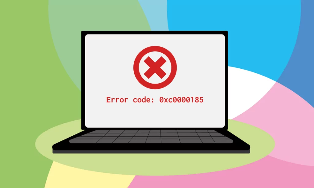 cách sửa lỗi-code-0xc0000185-in-windows-15-nén - Help Desk Geek Laptop có mã lỗi trên đó