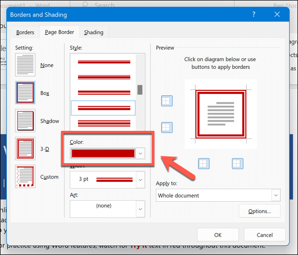 cách thêm-trang trí-biên giới vào microsoft-word-documents-5-nén - Bộ phận trợ giúp Geek Cách thêm viền trang trí vào tài liệu Microsoft Word hình 5