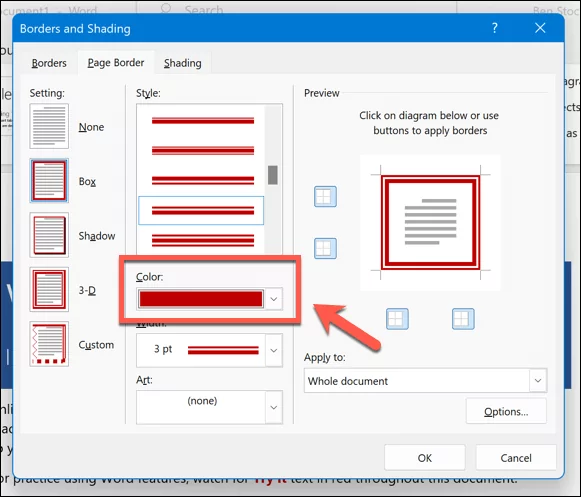 cách thêm-trang trí-biên giới vào microsoft-word-documents-5-nén - Bộ phận trợ giúp Geek Cách thêm viền trang trí vào tài liệu Microsoft Word hình 5