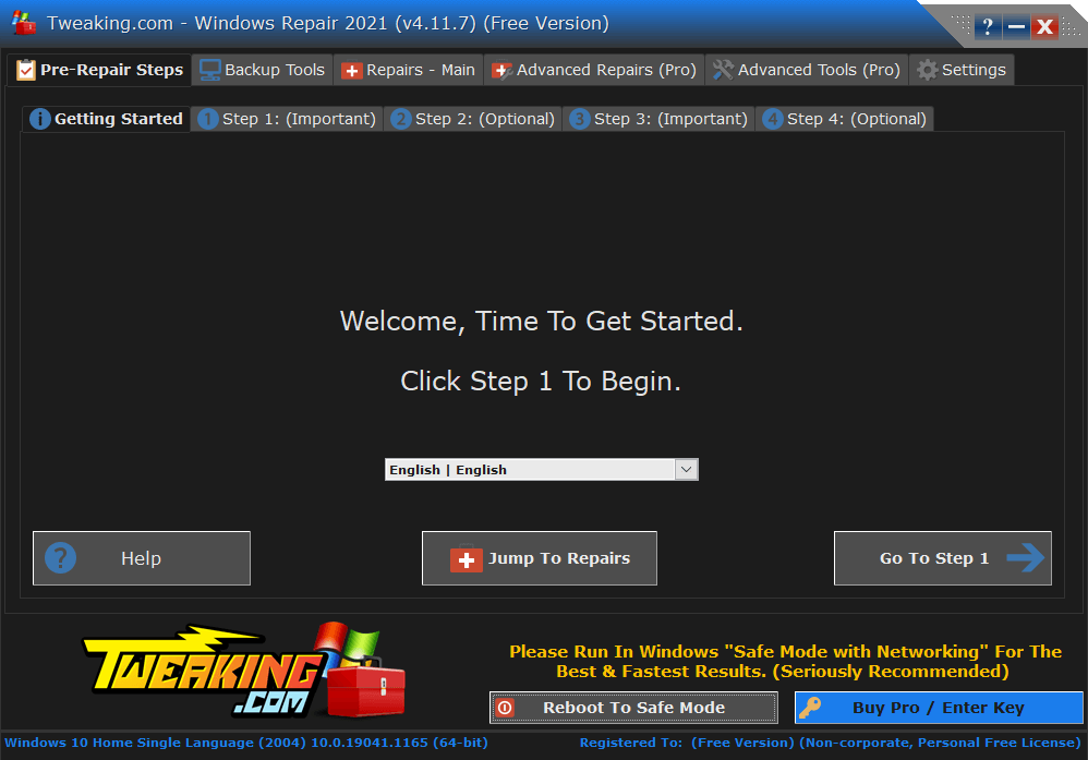 1-Windows-Repair - Bộ phận trợ giúp Geek 6 Công cụ sửa chữa Windows 11/10 miễn phí tốt nhất hình 2