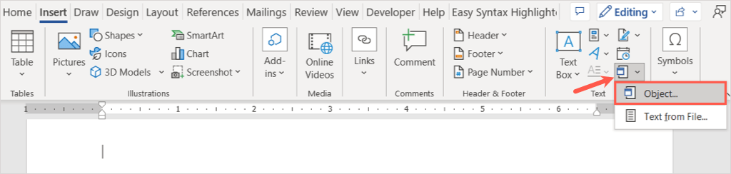 cách chèn một từ-tài liệu vào một từ khác-tài liệu-1 được nén - Help Desk Geek Cách chèn tài liệu Word vào tài liệu Word khác ảnh 2
