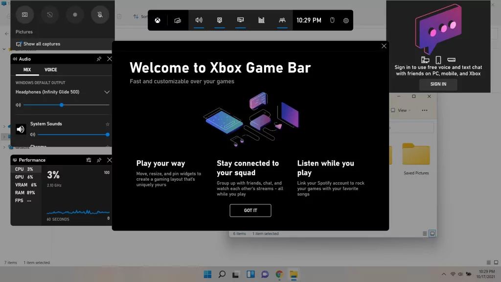 4-Xbox-Game-Bar - Bộ phận trợ giúp Geek Cách chụp ảnh màn hình trên Windows 11 image 5