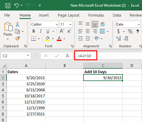 cách thêm ngày-tháng-hoặc-năm-vào-ngày-trong-microsoft-excel-2-nén - Help Desk Geek Cách cộng hoặc trừ ngày tháng trong Excel hình 2