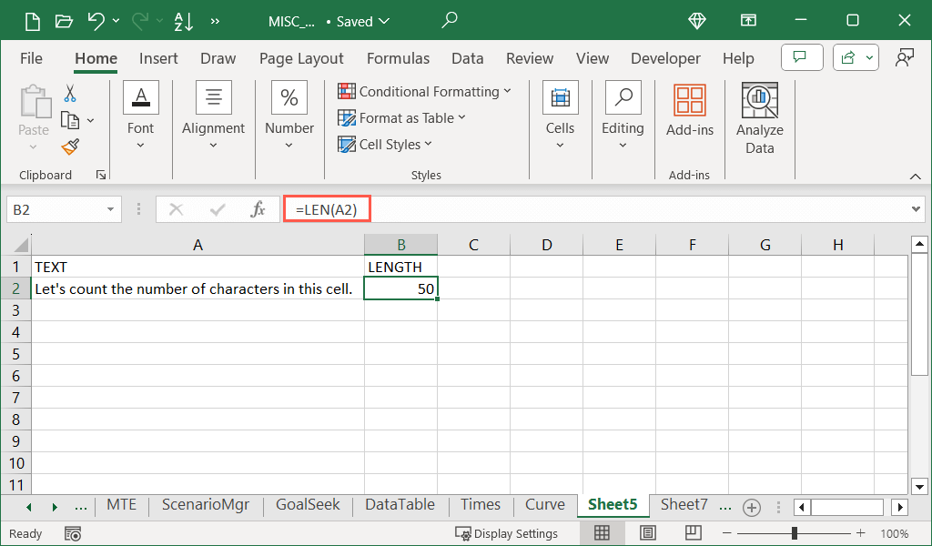 cách đếm-ký tự trong microsoft-excel-cells-1-nén - Help Desk Geek Cách đếm ký tự trong Microsoft Excel Cells hình 2