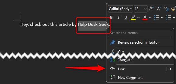 cách đổi tên-a-hyperlink-in-microsoft-word-documents-5-nén - Help Desk Geek Chọn văn bản và nhấp chuột phải và chọn Insert - Link