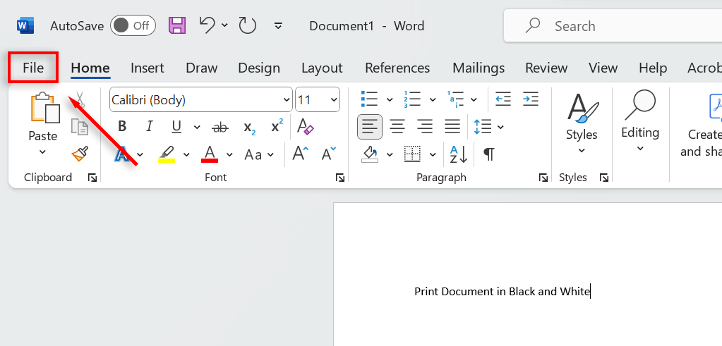 cách in-microsoft-word-documents-in-black-and-white-nén - Help Desk Geek Cách in tài liệu Microsoft Word đen trắng hình 1