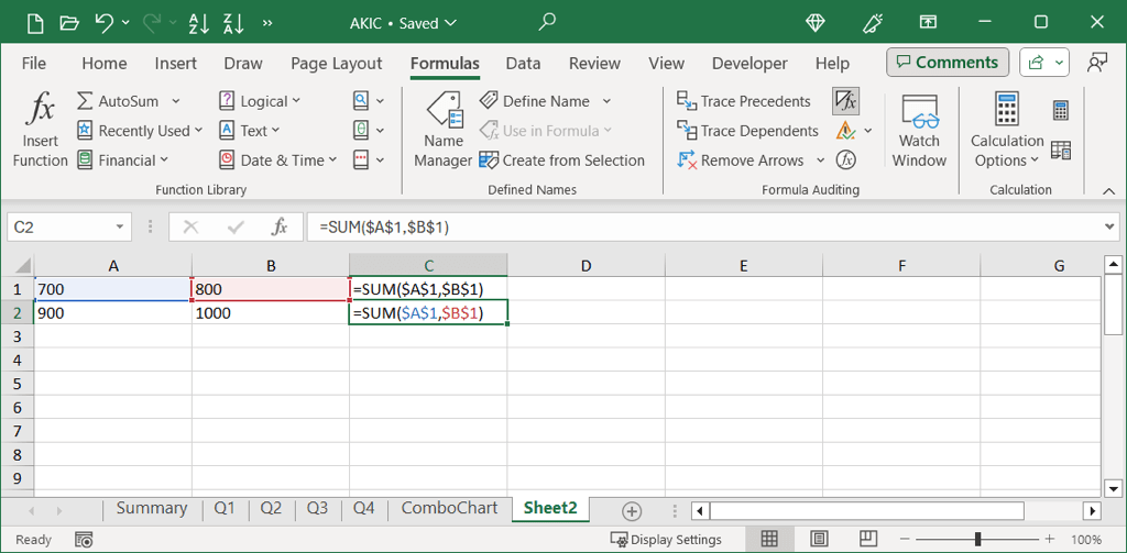 cách sao chép và dán công thức trong microsoft-excel-1 được nén - Help Desk Geek Cách Sao chép và Dán Công thức trong Microsoft Excel hình 2