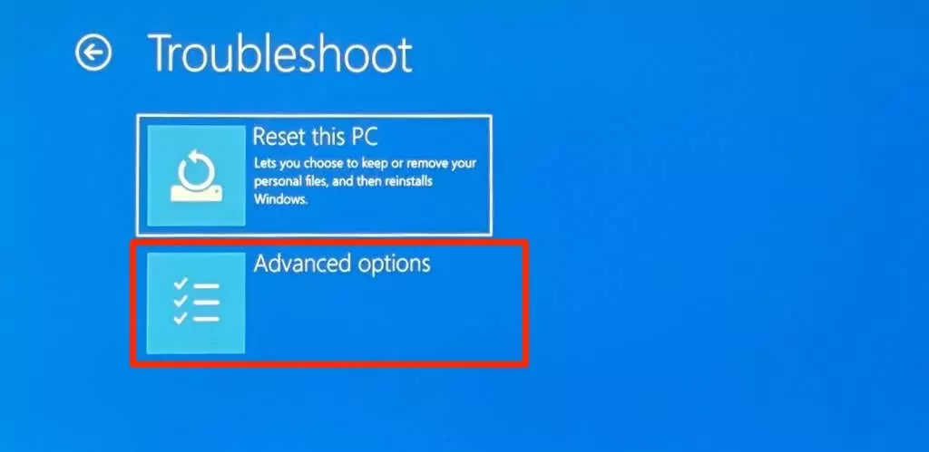 cách sửa lỗi-mã-0xc0000185-in-windows-4-nén - Help Desk Geek Chọn Tùy chọn nâng cao