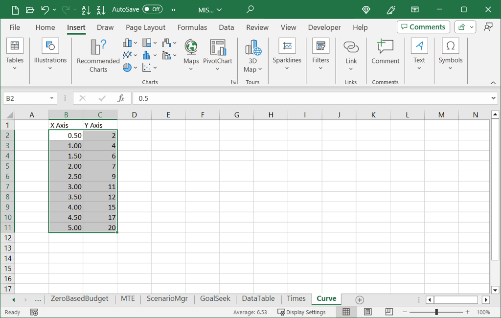 cách tạo-a-calibration-graphcurve-in-microsoft-excel-1-nén - Bộ phận trợ giúp Geek Cách tạo đồ thị/đường cong hiệu chuẩn trong Microsoft Excel hình 2