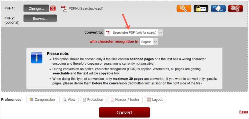 cách tạo-pdf-searchable-7-nén - Mẹo kỹ thuật trực tuyến Hình ảnh trực tuyến2PDF 2