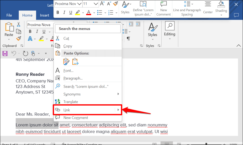 cách thêm siêu liên kết trong microsoft-word-2 được nén - Help Desk Geek Cách thêm siêu liên kết trong Microsoft Word hình 2