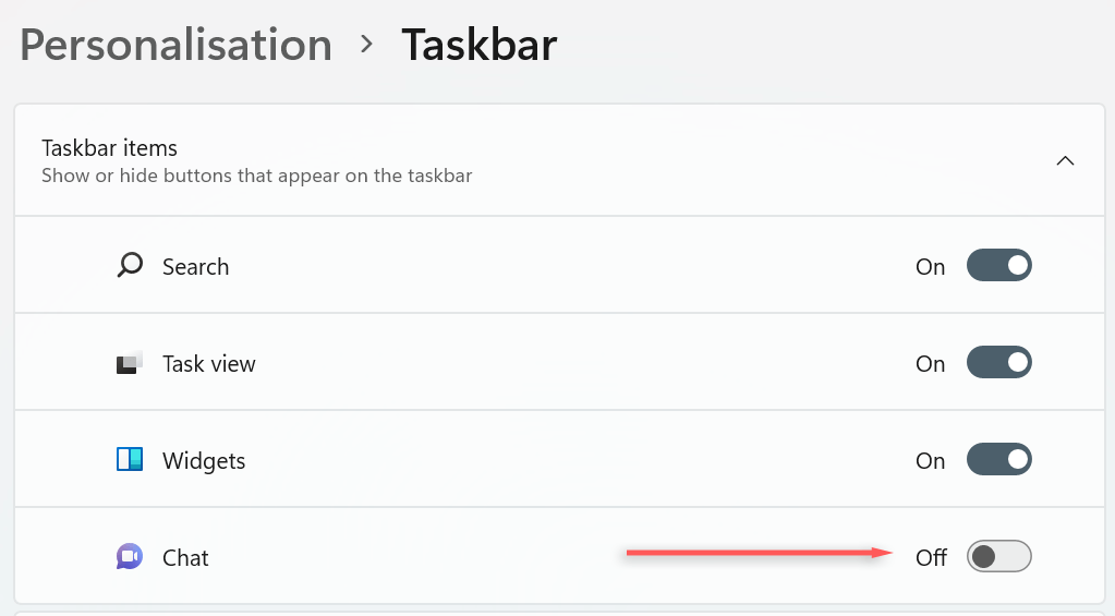 ott-how-to-remove-the-chat-app-from-the-windows-11-taskbar-2-nén - Help Desk Geek Cách xóa ứng dụng trò chuyện khỏi thanh tác vụ Windows 11 ảnh 3