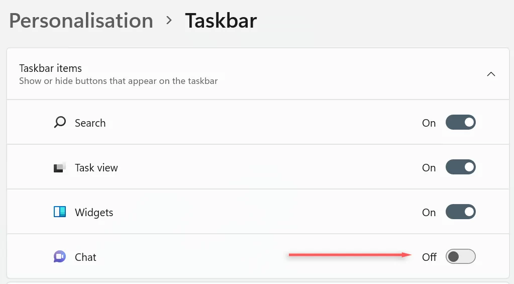 ott-how-to-remove-the-chat-app-from-the-windows-11-taskbar-2-nén - Help Desk Geek Cách xóa ứng dụng trò chuyện khỏi thanh tác vụ Windows 11 ảnh 3