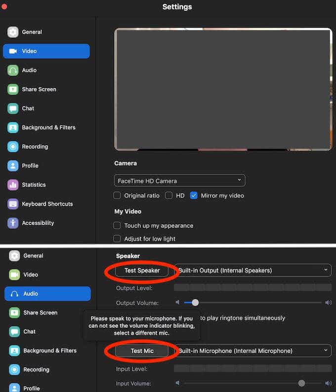 zoom-app_test-video_audio - Mẹo kỹ thuật trực tuyến Kiểm tra hình ảnh thiết bị của bạn