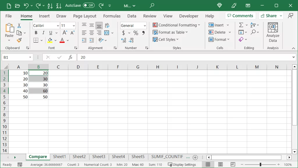 làm thế nào để so sánh-hai-columns-in-microsoft-excel-8-nén - Bộ phận trợ giúp Geek Cách so sánh hai cột trong Microsoft Excel hình 8