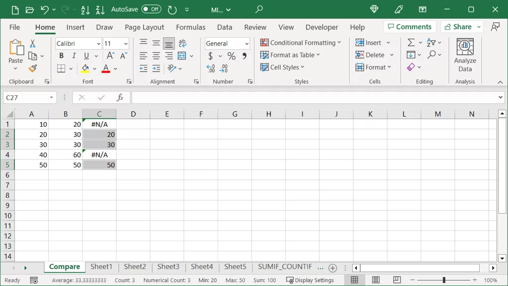 làm thế nào để so sánh-hai-columns-in-microsoft-excel-17-nén - Bộ phận trợ giúp Geek Cách so sánh hai cột trong Microsoft Excel hình 17